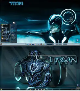 Tron Legacy Glass Theme