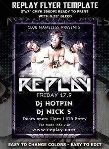 GraphicRiver Replay Party Flyer Template