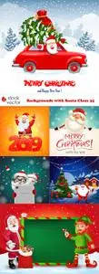 Vectors - Backgrounds with Santa Claus 35