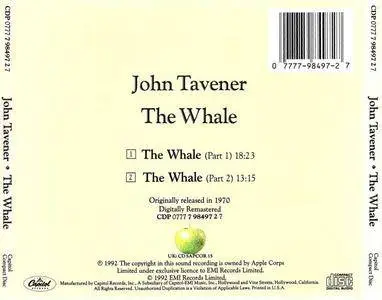 John Tavener - The Whale (1970) {1992 Apple/Capitol} **[RE-UP]**
