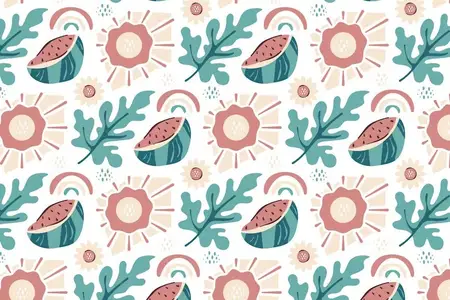 EE - Summer and Watermelon Pattern Background ENLPVBC