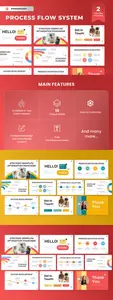 Process Flow System infographic PowerPoint 883L7T3