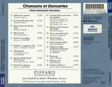 Joan Kimball & Robert Wiemken, Piffaro - Chansons et Danceries: French Renaissance Wind Music (1996)
