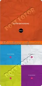 Color wrinkled paper background vector