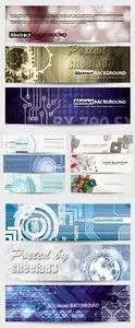 Abstract Techno Banners Vector 2