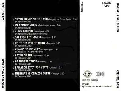Fosforito y Paco de Lucía – Cante y Guitarra (1992)