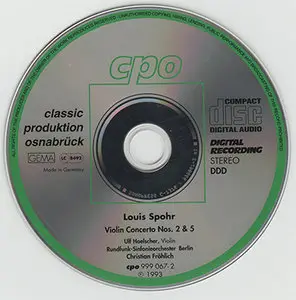 Louis Spohr - RSO Berlin / Fröhlich - Violinkonzerte Nr. 2 & 5 (1999, CPO # 999 067-2)