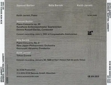 Keith Jarrett - Samuel Barber, Bela Bartok, Keith Jarrett (2015) {ECM New Series 2445}
