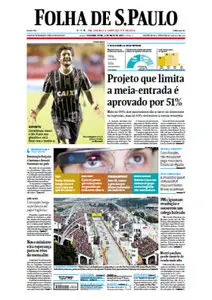 Jornal Folha de São Paulo  - 6 de maio de 2013 - Segunda