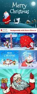 Vectors - Backgrounds with Santa Claus 21