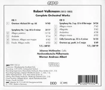 Werner Andreas Alber, Nordwestdeutsche Philharmonie - Robert Volkmann: Complete Orchestral Works (1994) (2CD)
