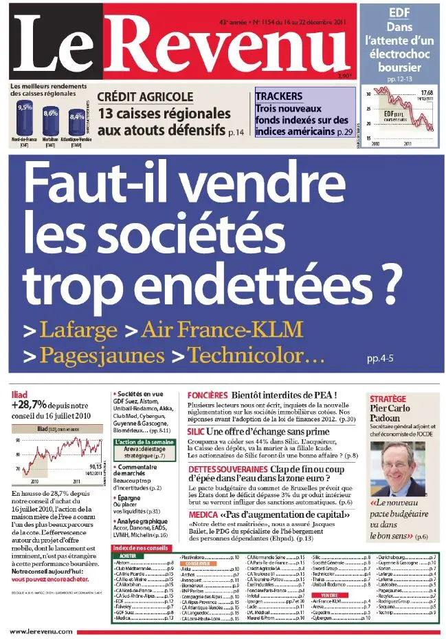 Le Revenu N° 1154 du 16 au 22 Décembre 2011
