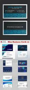 Vectors - Blue Business Cards 21