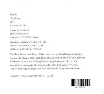Paul McCreesh, Gabrieli Consort & Players, National Forum of Music Choir - Joseph Haydn: The Seasons, 1801 (2017)