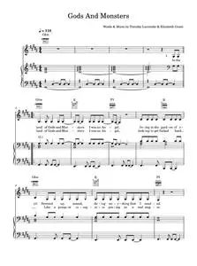 Gods and monsters - Lana Del Rey (Piano-Vocal-Guitar (Piano Accompaniment))