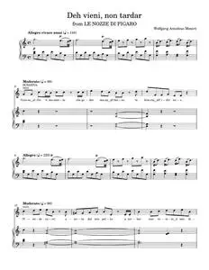 Deh Vieni, Non Tardar from Le Nozze Di Figaro - Emanuel Schikaneder, Wolfgang Amadeus Mozart (Piano-Vocal-Guitar)