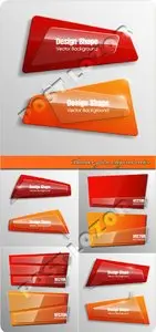 Banner glass origami vector 
