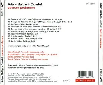 Adam Baldych Quartet - Sacrum Profanum (2019)