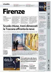 la Repubblica Firenze - 1 Marzo 2018
