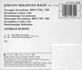 András Schiff - J.S. Bach: Two-Part Inventions, Three-Part Inventions (1985)
