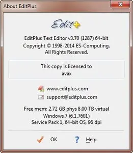 ES-Computing EditPlus 3.70.1287 (x86/x64)