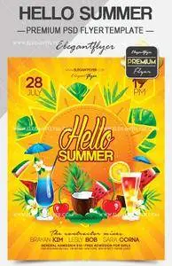 Hello Summer – Flyer PSD Template + Facebook Cover 2