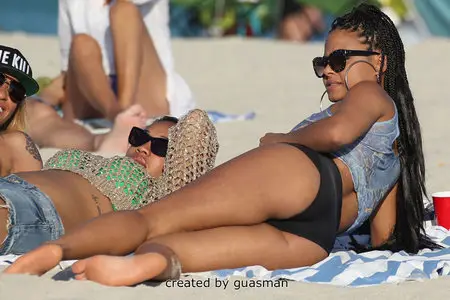 Christina Milian - At The Beach In Miami January 2013