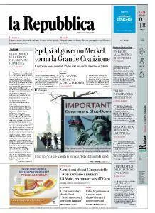 la Repubblica - 22 Gennaio 2018