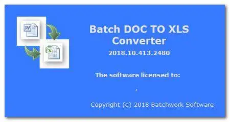 Batch DOC to XLS Converter 2018.10.413.2480