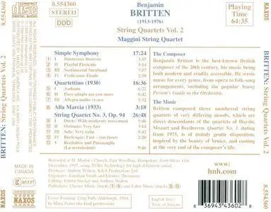Maggini Quartet - Britten: String Quartets, Vol.2 (1999)