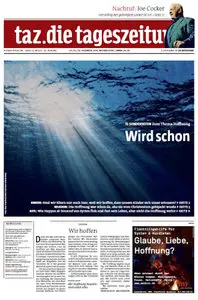 Tageszeitung TAZ vom 24 Dezember 2414