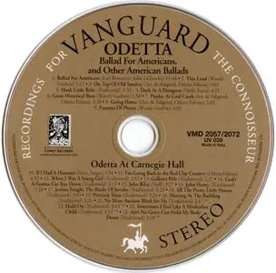 Odetta - Ballads For Americans And Other American Ballads / At Carnegie Hall (1960) 2 LPs on 1 CD, Reissue 2002