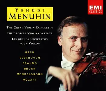 Yehudi Menuhin - The Great Violin Concertos: Bach, Mozart, Beethoven, Mendelssohn, Brahms, Bruch [3CDs] (1991)