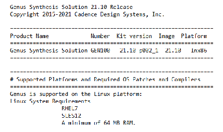 Cadence Genus Synthesis Solution 21.17.000-ISR7