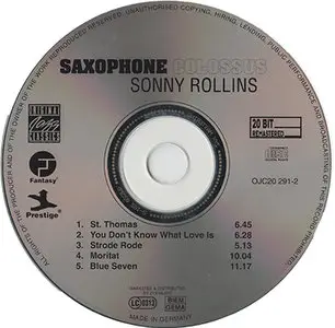 Sonny Rollins - Saxophone Colossus (1998) [90's german ZYX release]