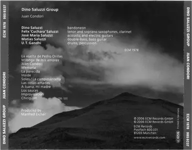 Dino Saluzzi Group - Juan Condori (2006) {ECM 1978}
