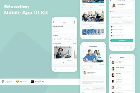 Education Mobile App UI Kit