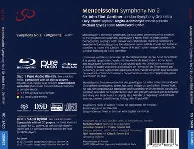 London Symphony Orchestra, Sir John Eliot Gardiner - Mendelssohn: Symphony No. 2 ‘Lobgesang’ (2017)