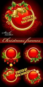 Christmas round frames