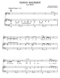 Tango: Maureen - Jonathan Larson, Rent Musical (Piano-Vocal-Guitar)