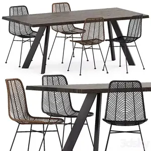 3dsky - BLOOMINGVILLE LENA, RAW DINING TABLE 2511039 - 3D Model
