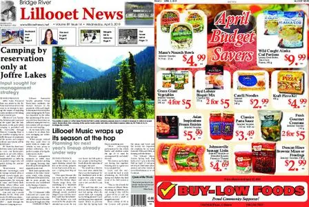 Bridge River Lillooet News – April 03, 2019