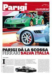 La Gazzetta dello Sport - Salone di Parigi - 15 Ottobre 2016