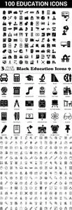 Vectors - Black Education Icons 9