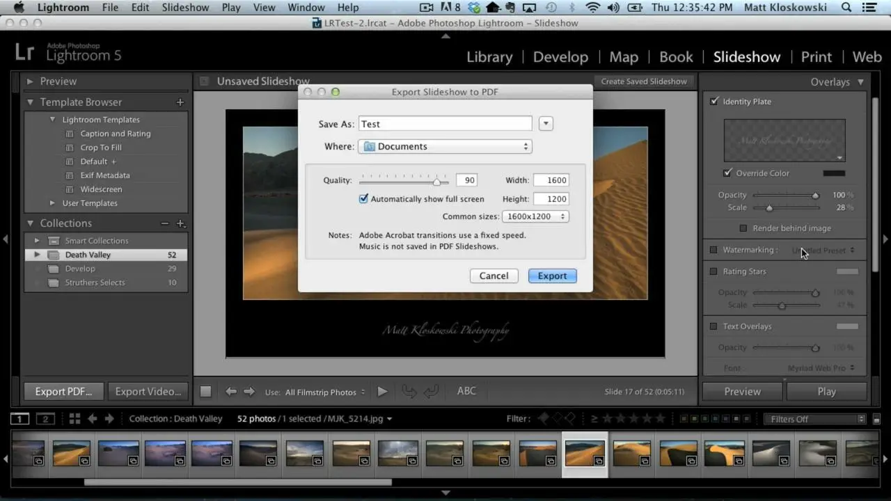 Lightroom 5 In Depth: Web and Slideshows (repost)