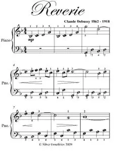 «Reverie Easiest Piano Sheet Music» by Claude Debussy