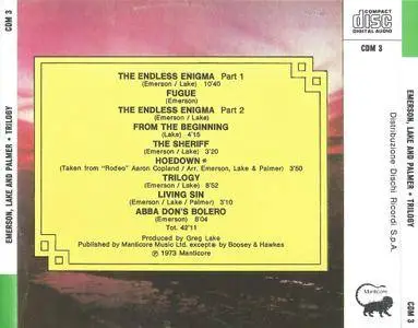 Emerson, Lake & Palmer - Trilogy (1972) {1985, Reissue} Re-Up