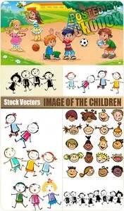 Image of the children - Stock Vector