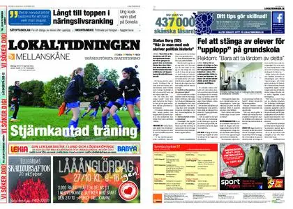 Lokaltidningen Mellanskåne – 13 oktober 2018