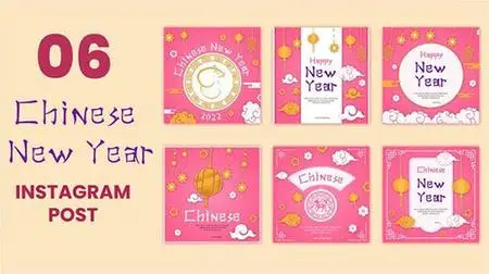 Chinese New Year Social Media Post Pack 35412584